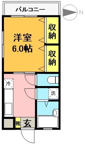 メゾンドブローニュ東松原 305号室 間取り