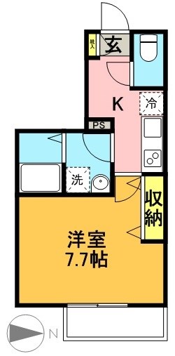 アベニール下北沢 202号室 間取り