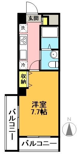 エクセル東松原 303号室 間取り