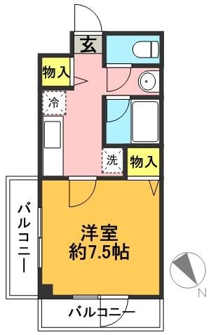 アティナ松原 306号室 間取り