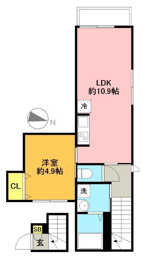テラス312 201号室 間取り