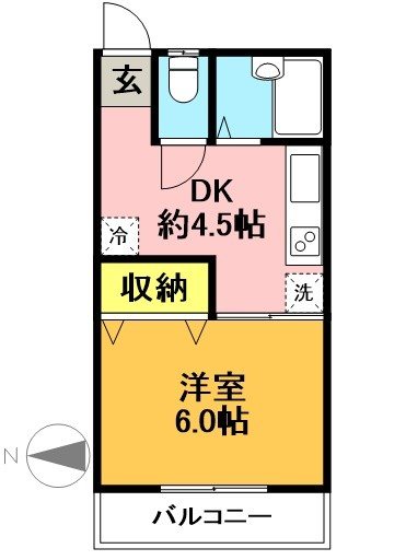 フラットハギワラ 間取り図