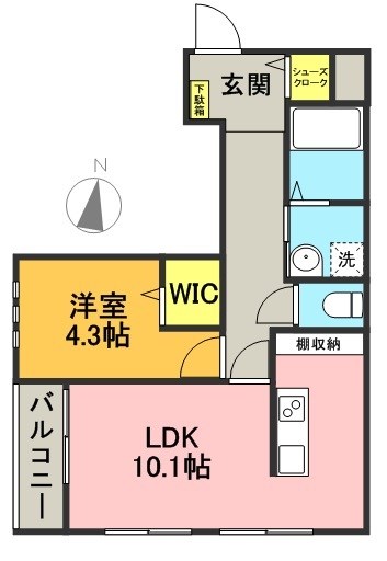 プランドールハネギ 203号室 間取り