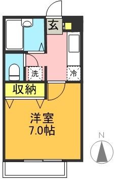 アピアス赤堤 102号室 間取り