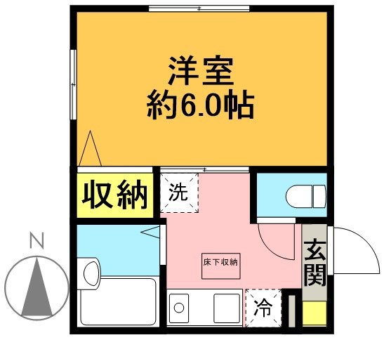 フラッツ松原 102号室 間取り