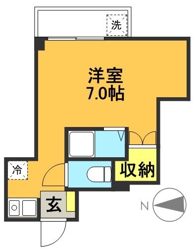 パラスト梅ヶ丘 704号室 間取り