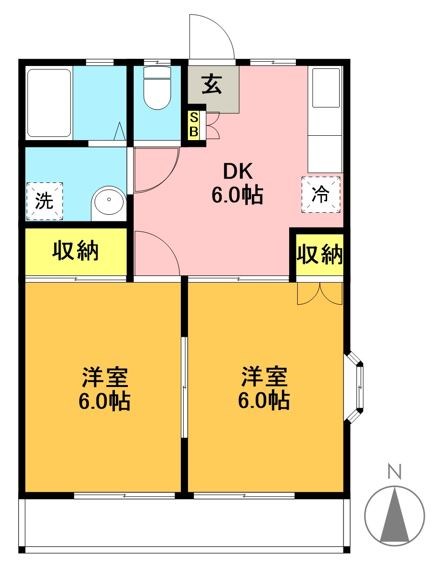 コーポ斎田 201号室 間取り