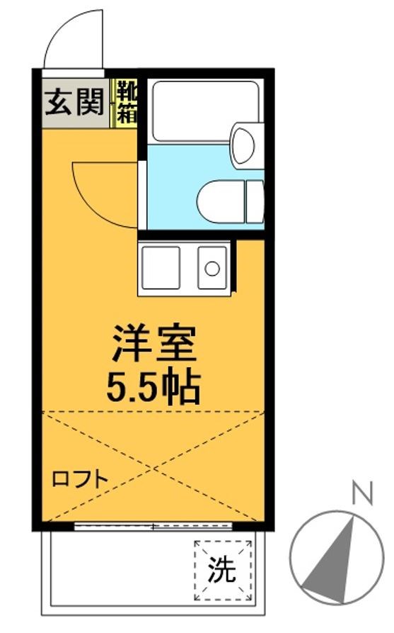 パーク幡ヶ谷 102号室 間取り