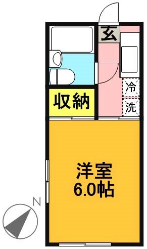 清和園 106号室 間取り