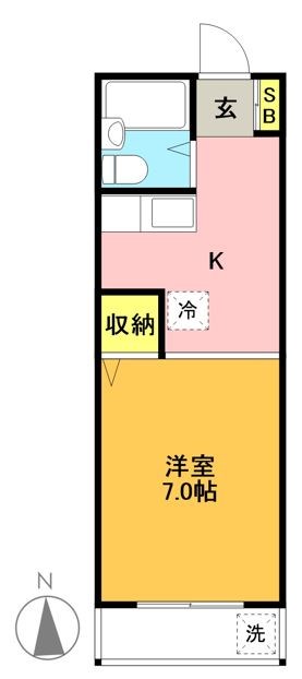 片山コーポ 間取り図