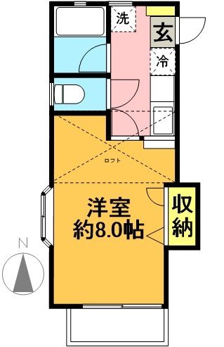 羽根木パークヒル 106号室 間取り