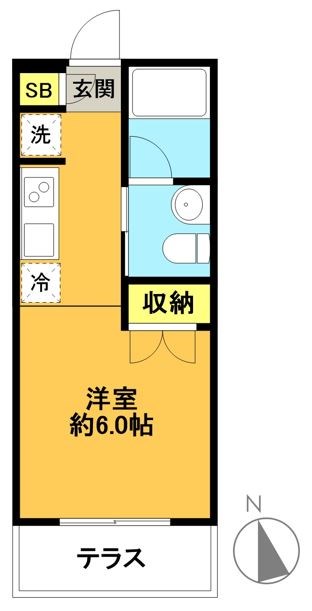 FARE北沢 102号室 間取り