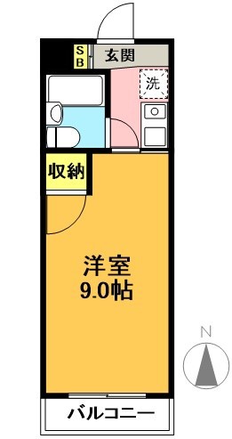エクセル東松原 302号室 間取り