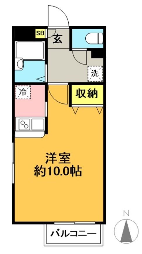 ゼフィール梅丘 205号室 間取り