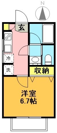 松原ハイツ 203号室 間取り