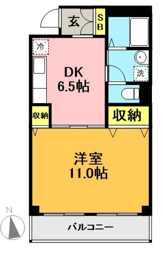 正吉マンション 502号室 間取り