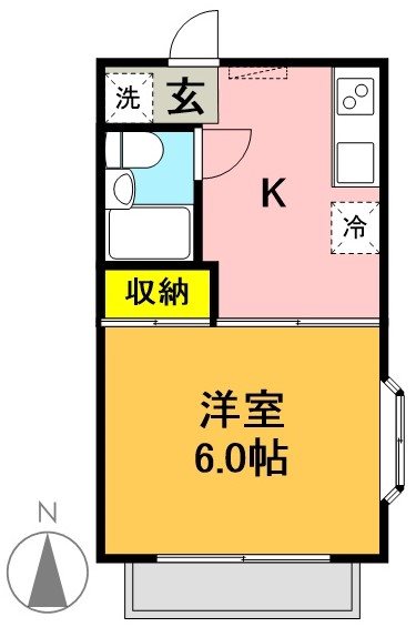 メゾンミストラル 201号室 間取り