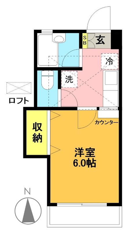 羽根木パークヒルⅡ 102号室 間取り