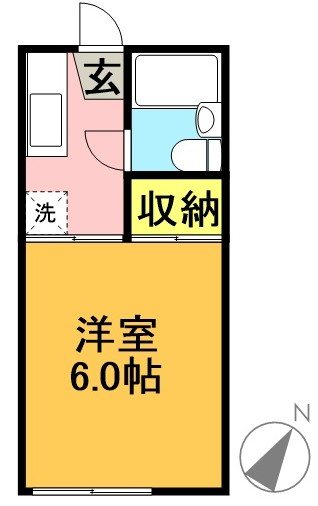 清和園 105号室 間取り