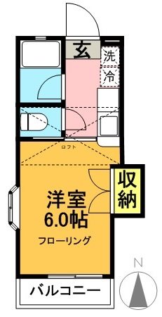 羽根木パークヒル 206号室 間取り