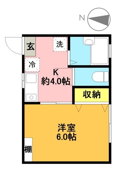 リバーサイド高井戸 101号室 間取り