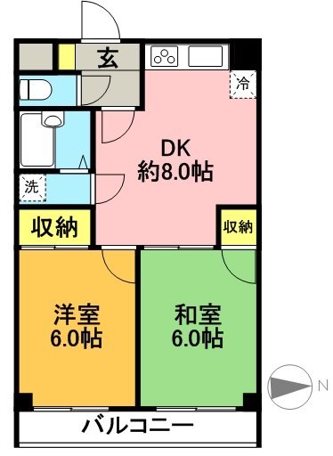 アゼリア明大前  303号室 間取り