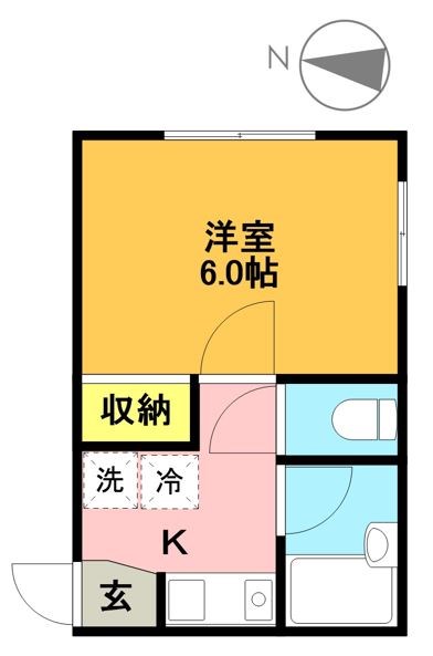 ブラウンハイム梅丘 105号室 間取り