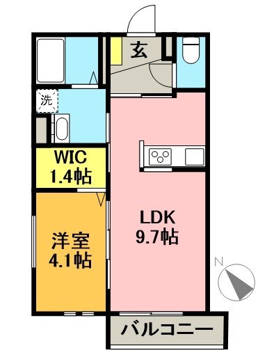 アリエッタ 102号室 間取り