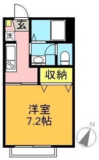 コスモ 205号室 間取り