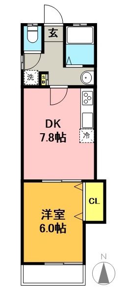 パレス赤堤 107号室 間取り