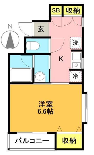 メゾンアライ五番館 202号室 間取り