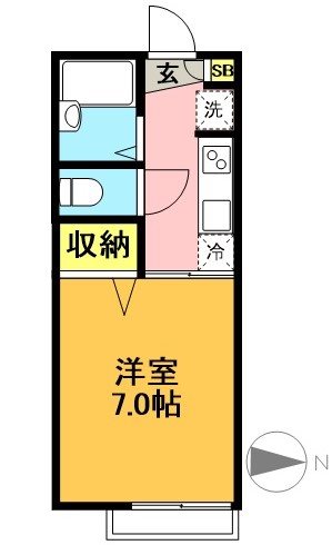 コスモ 202号室 間取り