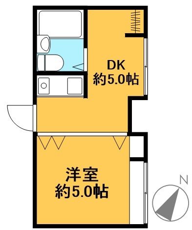 緑樹荘 16号室 間取り