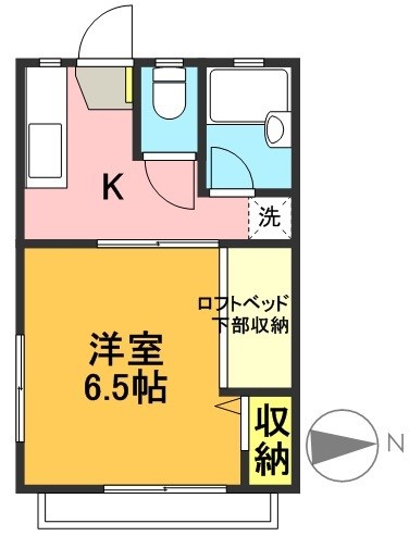 ブルーペル 105号室 間取り