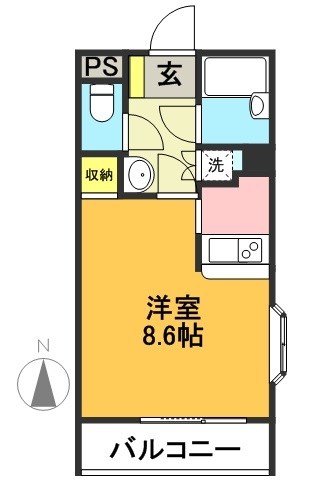 ロクサーヌ北沢 301号室 間取り