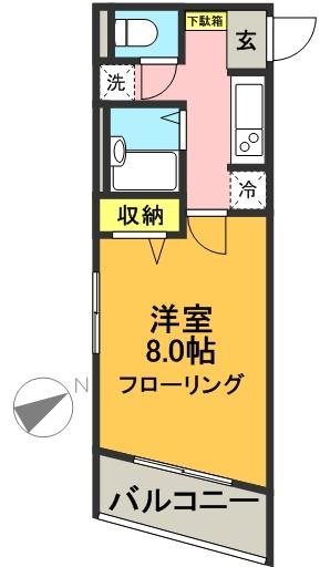 アベニール東松原 105号室 間取り