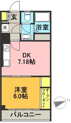 サンライズマンション 107号室 間取り