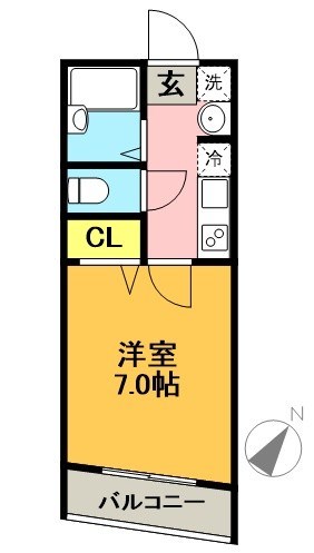アベニール東松原 305号室 間取り