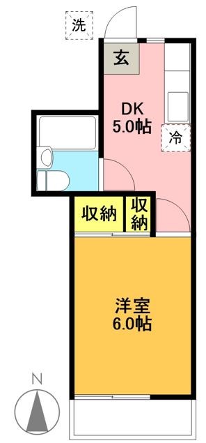 コスモハイツ 203号室 間取り