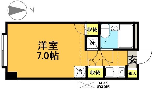 208号室 間取り