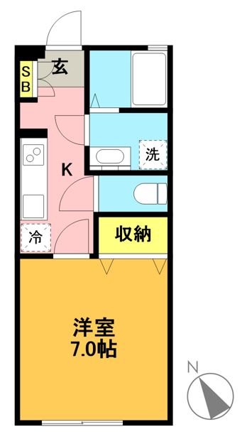 リアンネージュ  103号室 間取り