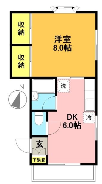 ハイムＳ＆Ｇ  202号室 間取り