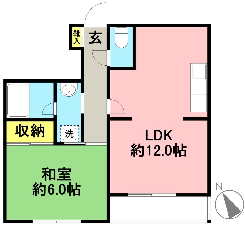 クレル洸雙 201号室 間取り