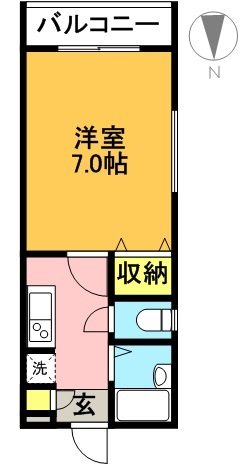ナビウスセタガヤ 106号室 間取り