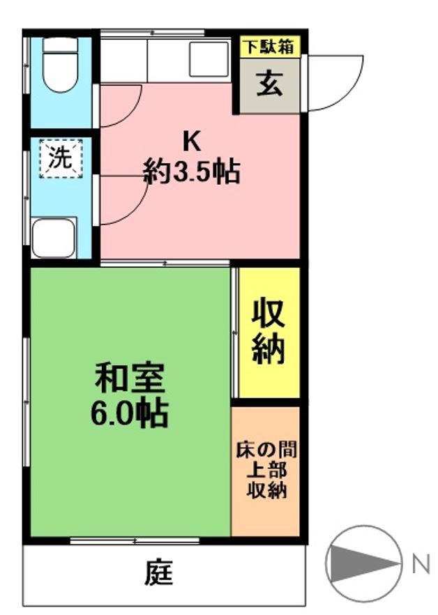 みどりコーポ 105号室 間取り