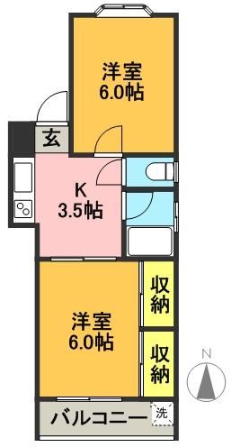 ヴィラ羽根木 101号室 間取り