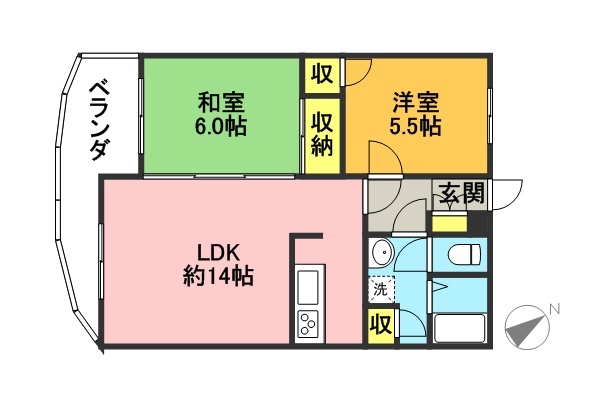 和泉ファミリオＧ 202号室 間取り