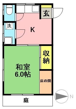 みどりコーポ 105号室 間取り