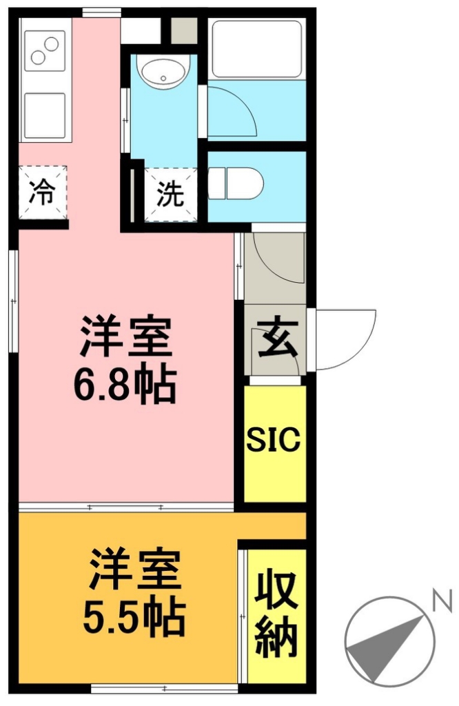 ドムフォレント明大前 401号室 間取り