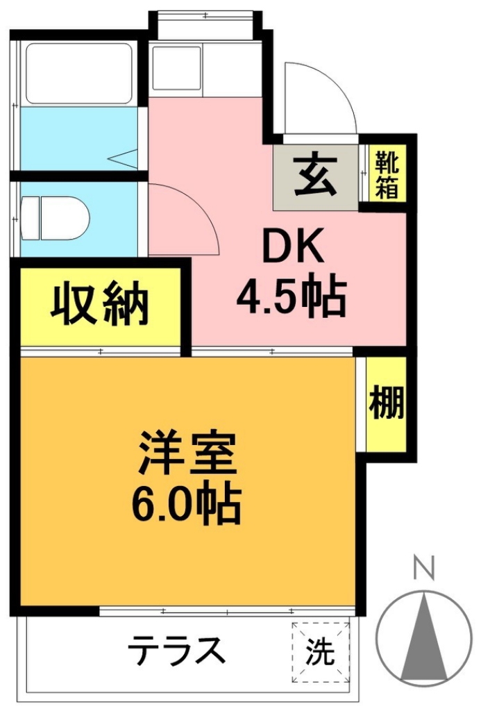 ハイツノーブル 102号室 間取り